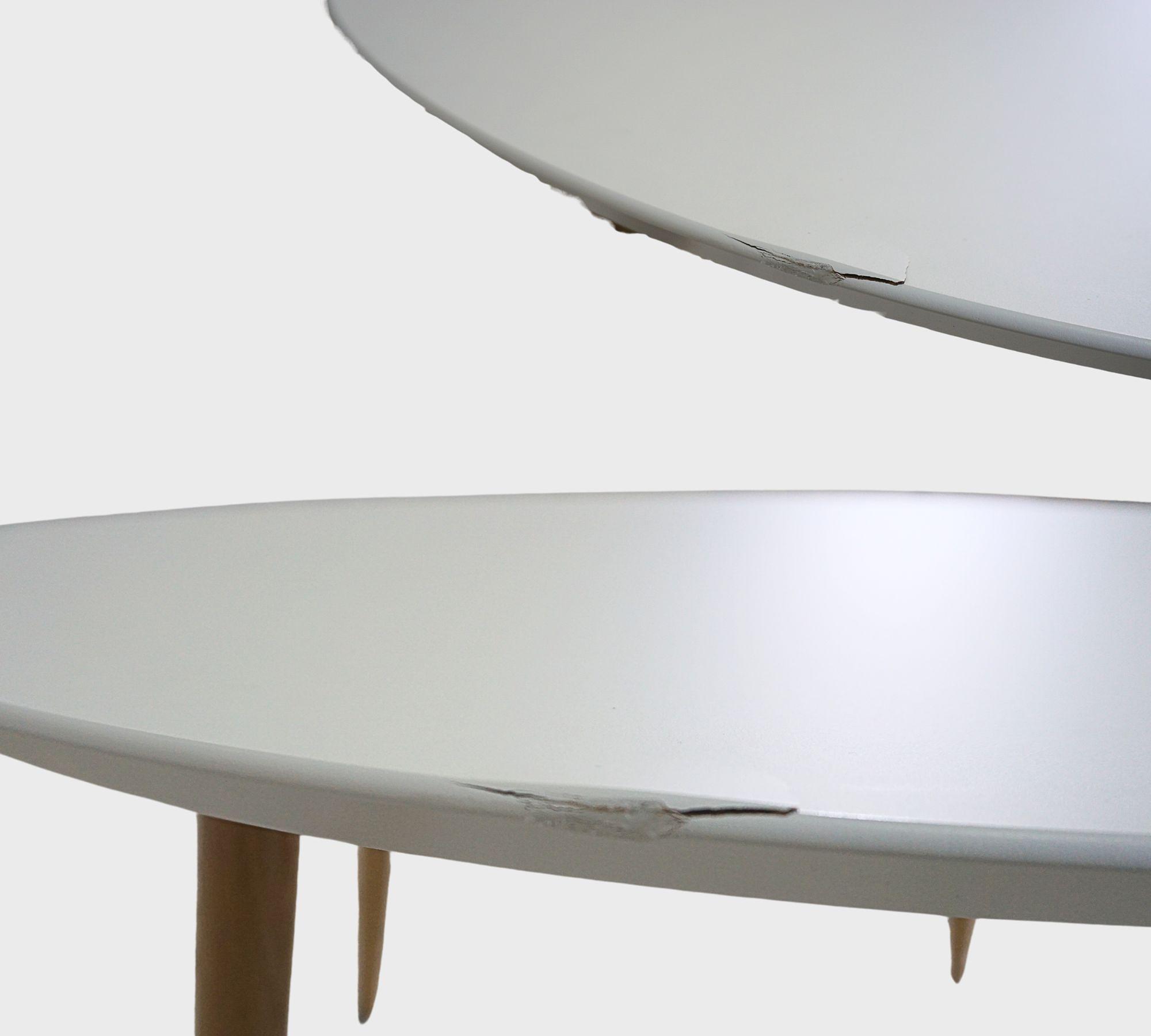 Hubert Couchtisch Weiß Oak Ø 90cm 5