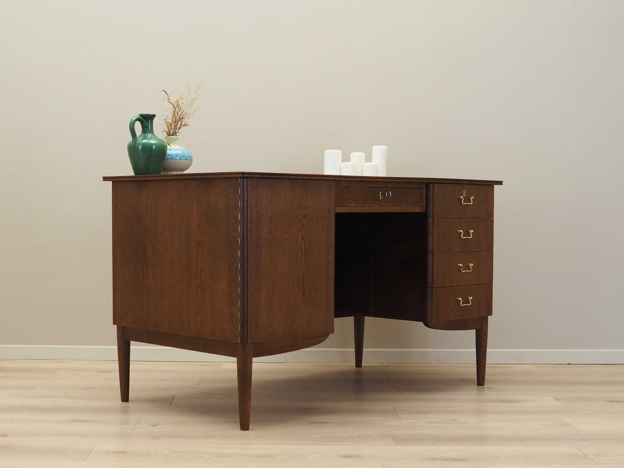 Desk Wood Brown 1970s 7