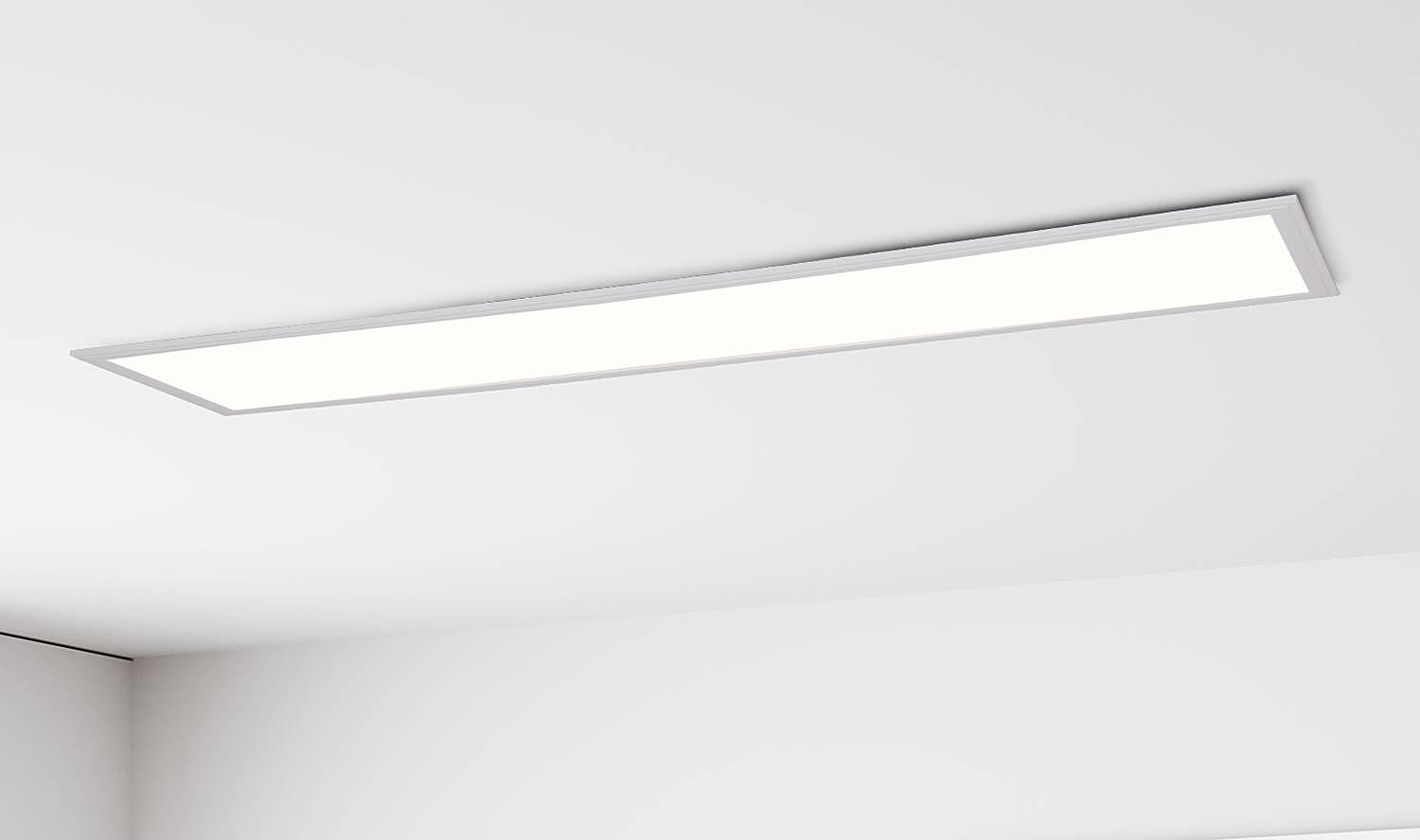LED-Panel Nicola Aluminium Acrylglas Weiß 120 x 30 cm 1