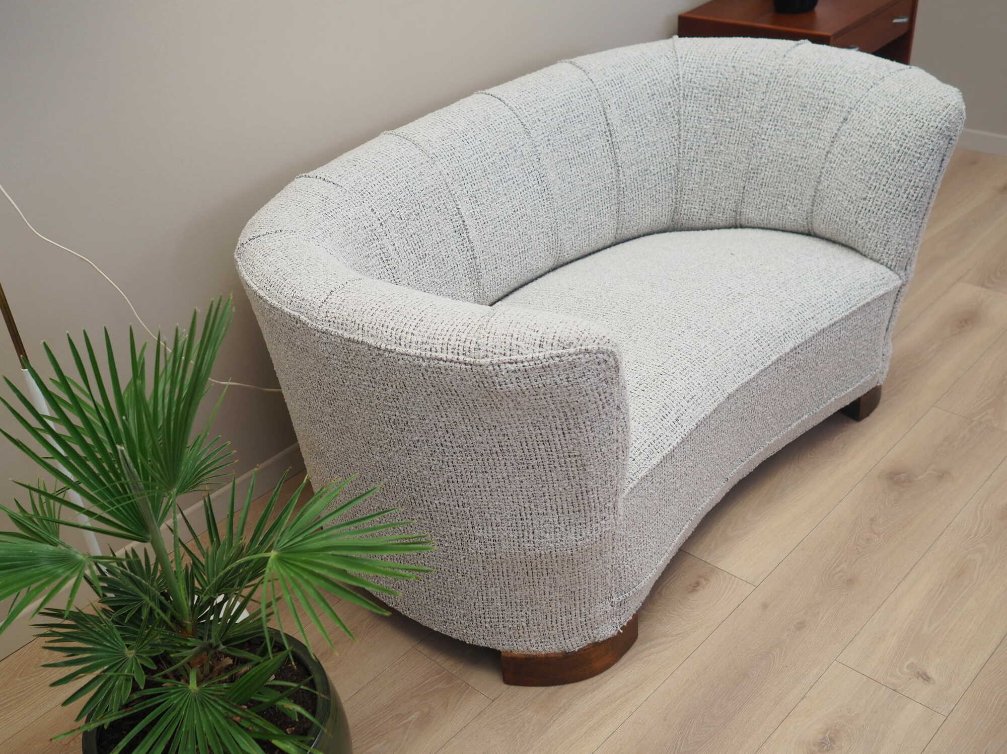 Sofa Textil Grau 1960er Jahre 3