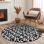 Carpet Black White Ø 150cm 0