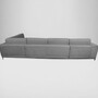 Tyme Sofa Landscape with Chaise Lounge Fine Fabric Slate Grey 2