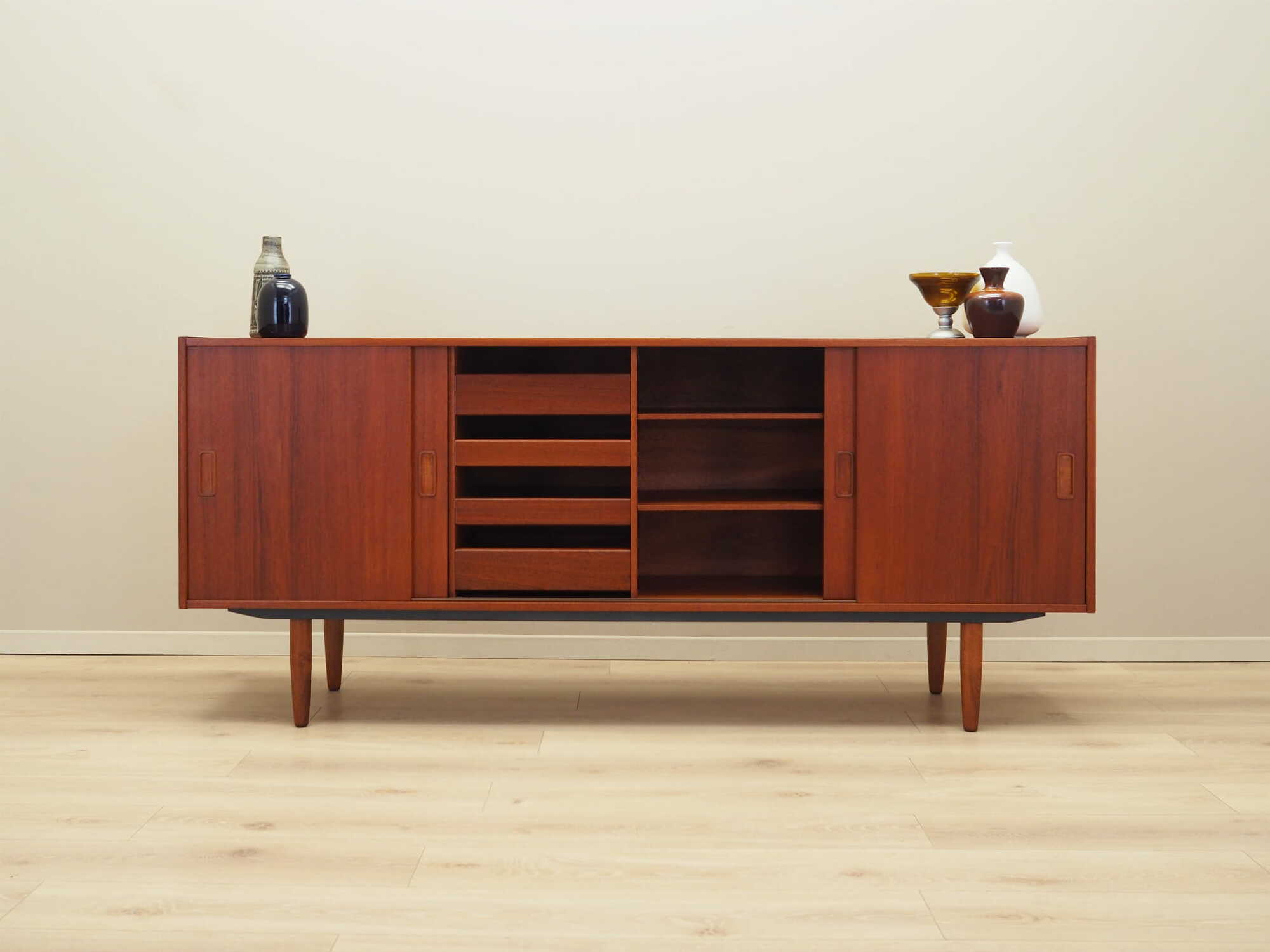 Vintage Sideboard Teakholz Braun 1970er Jahre 2