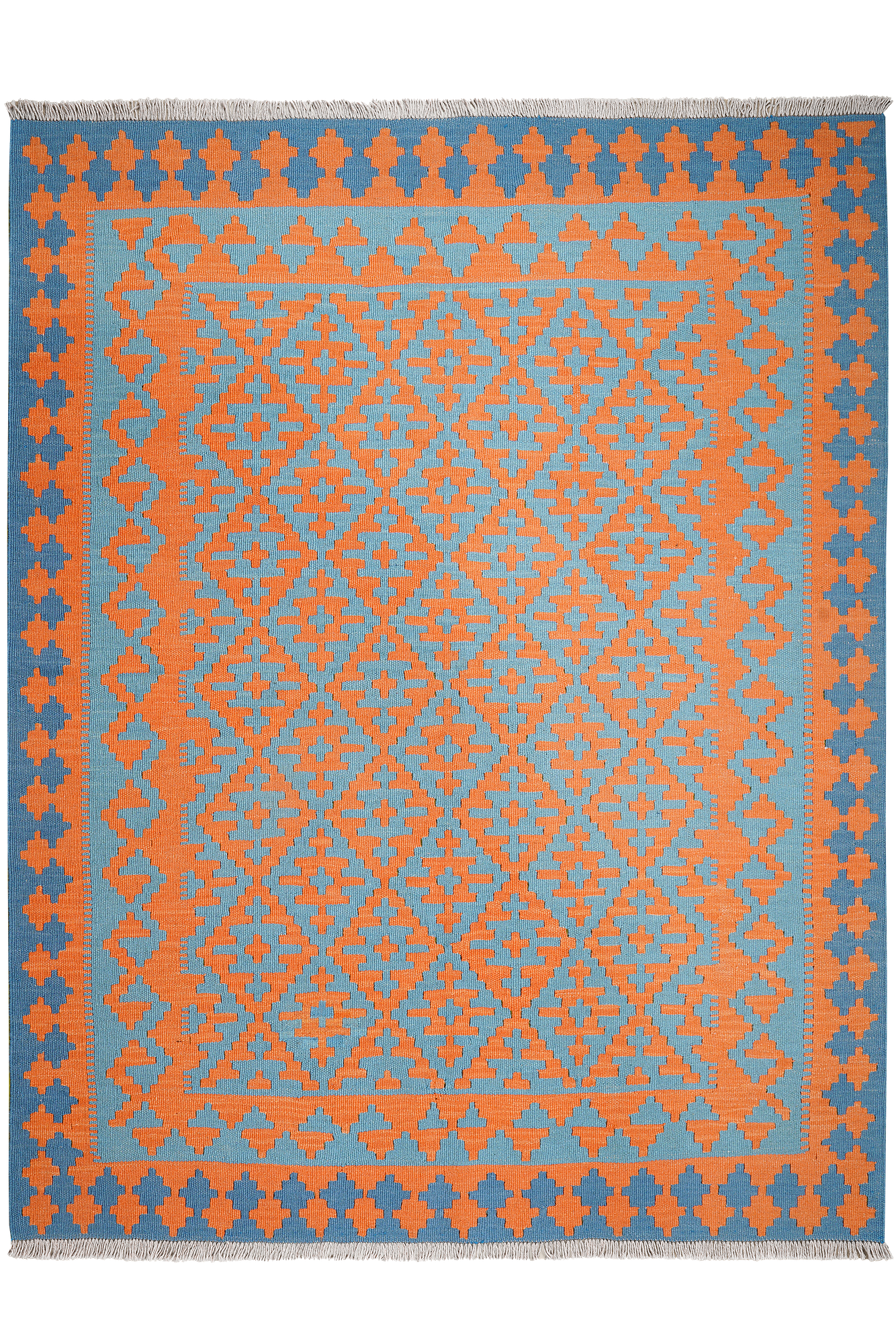 Tappeto Kilim Ghashghai lana arancione 0