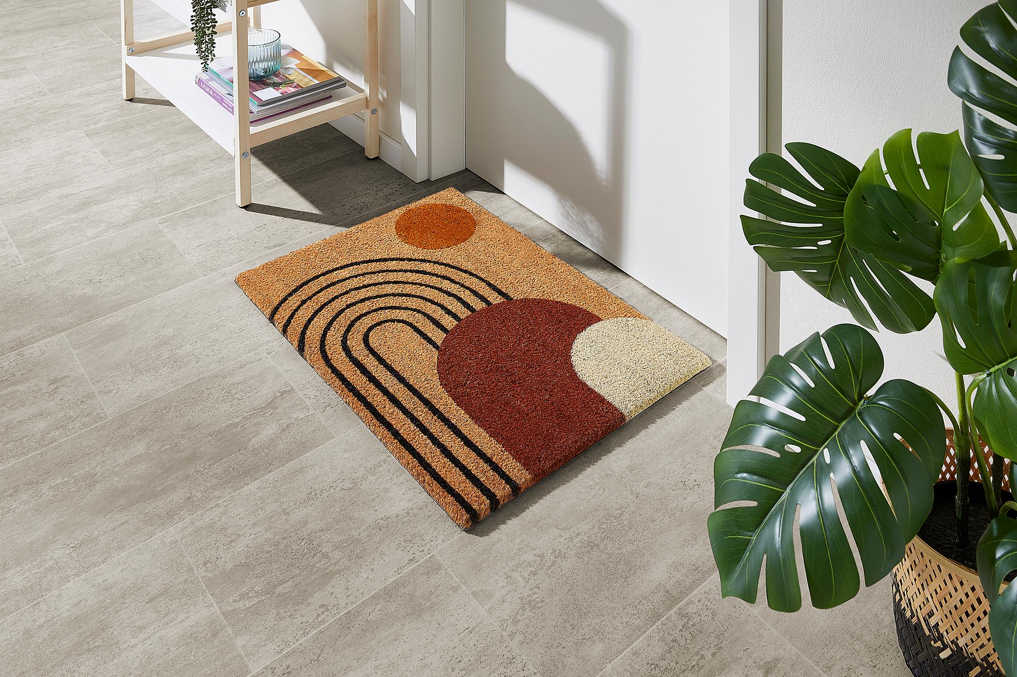 Coconut Geo Doormat Coconut Multicolored 3