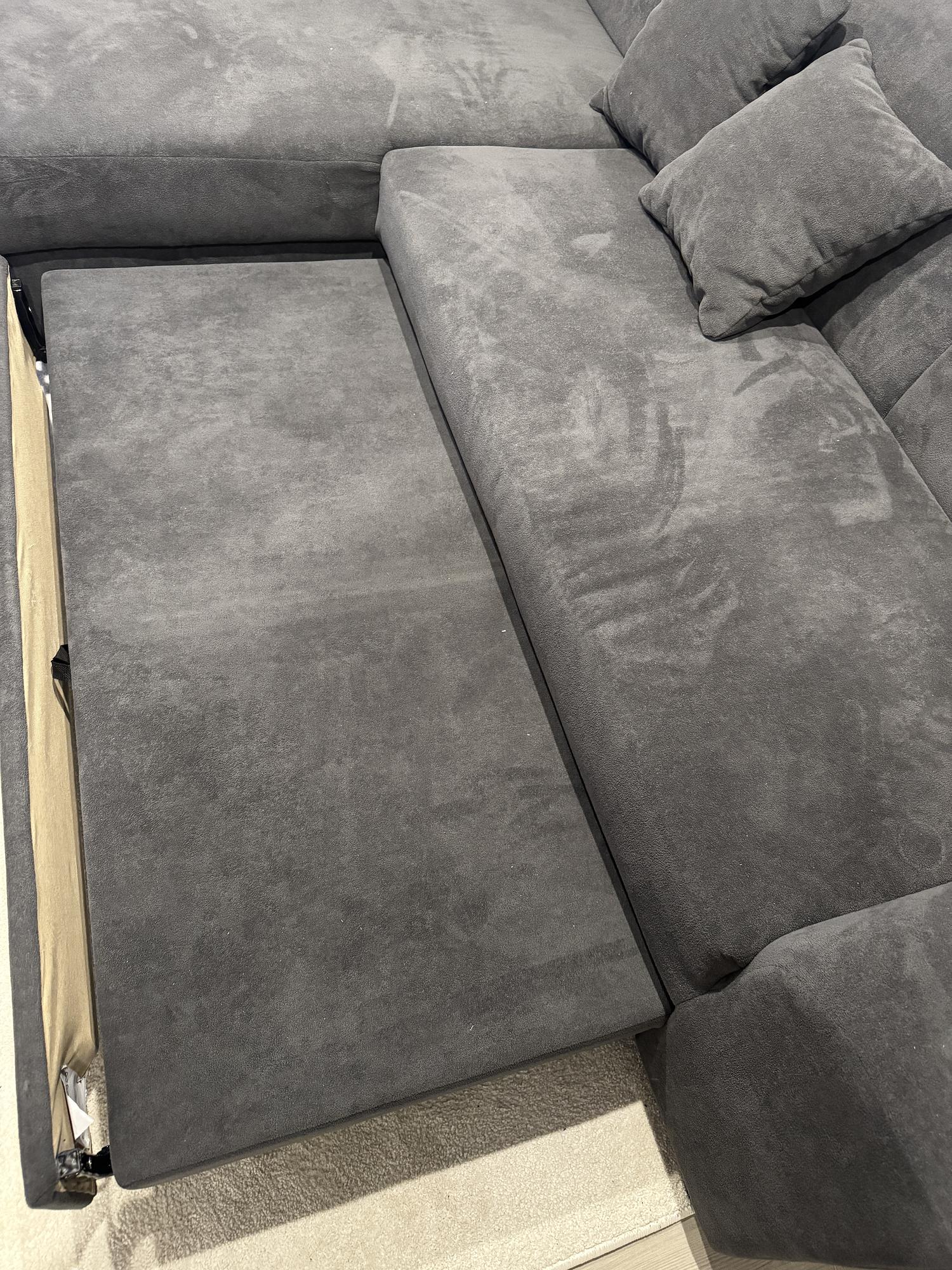 Corner sofa with sleeping function Grey 9