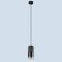 1-Flaming Pendant Lamp Aluminum Clear Glass Black 2