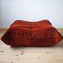 Togo Armchair and Ottoman Set Cord Amber Orange 3