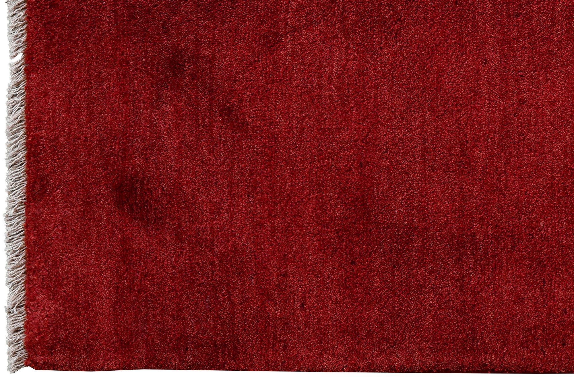 Gabbeh Teppich Wolle Rot 1