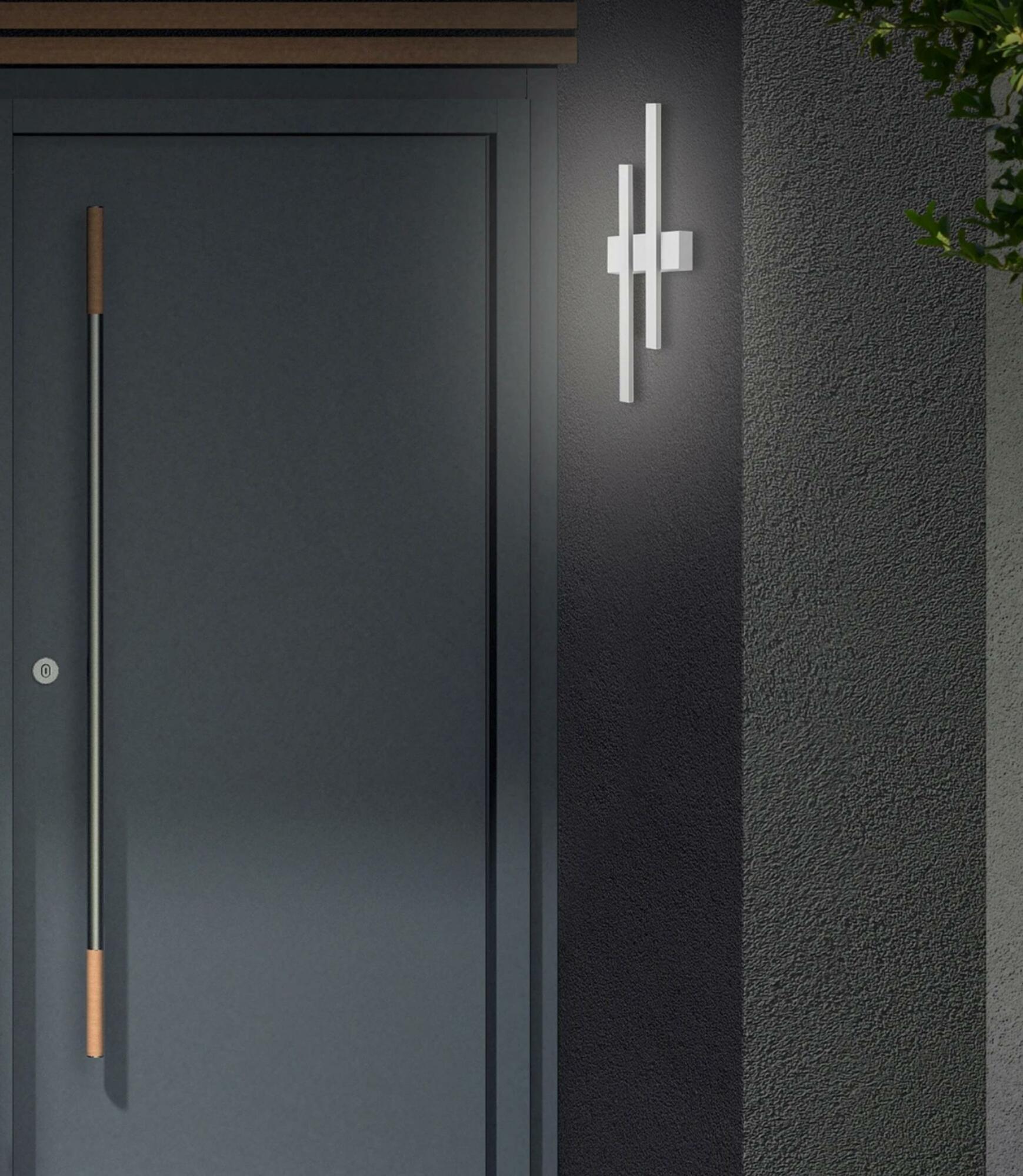 2-light wall lamp Silver 2