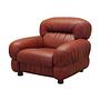 Armchair Leather Burgundy 1970s 0
