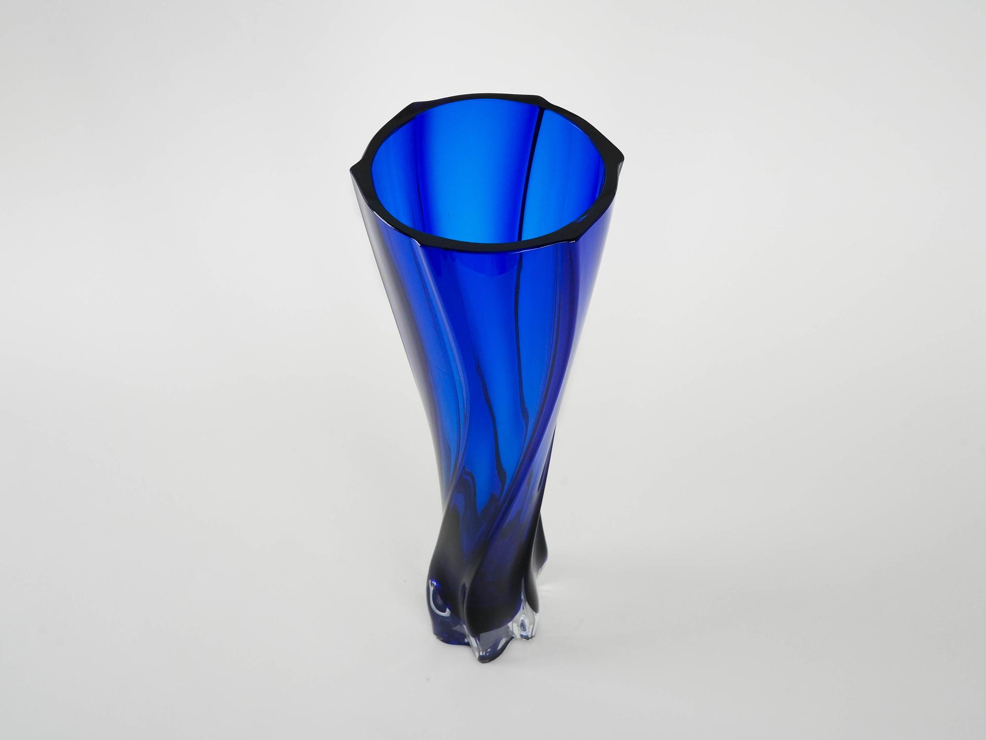 Cobalt vase blue 1970s 6