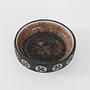 Ceramic bowl Brown White 1960s 2