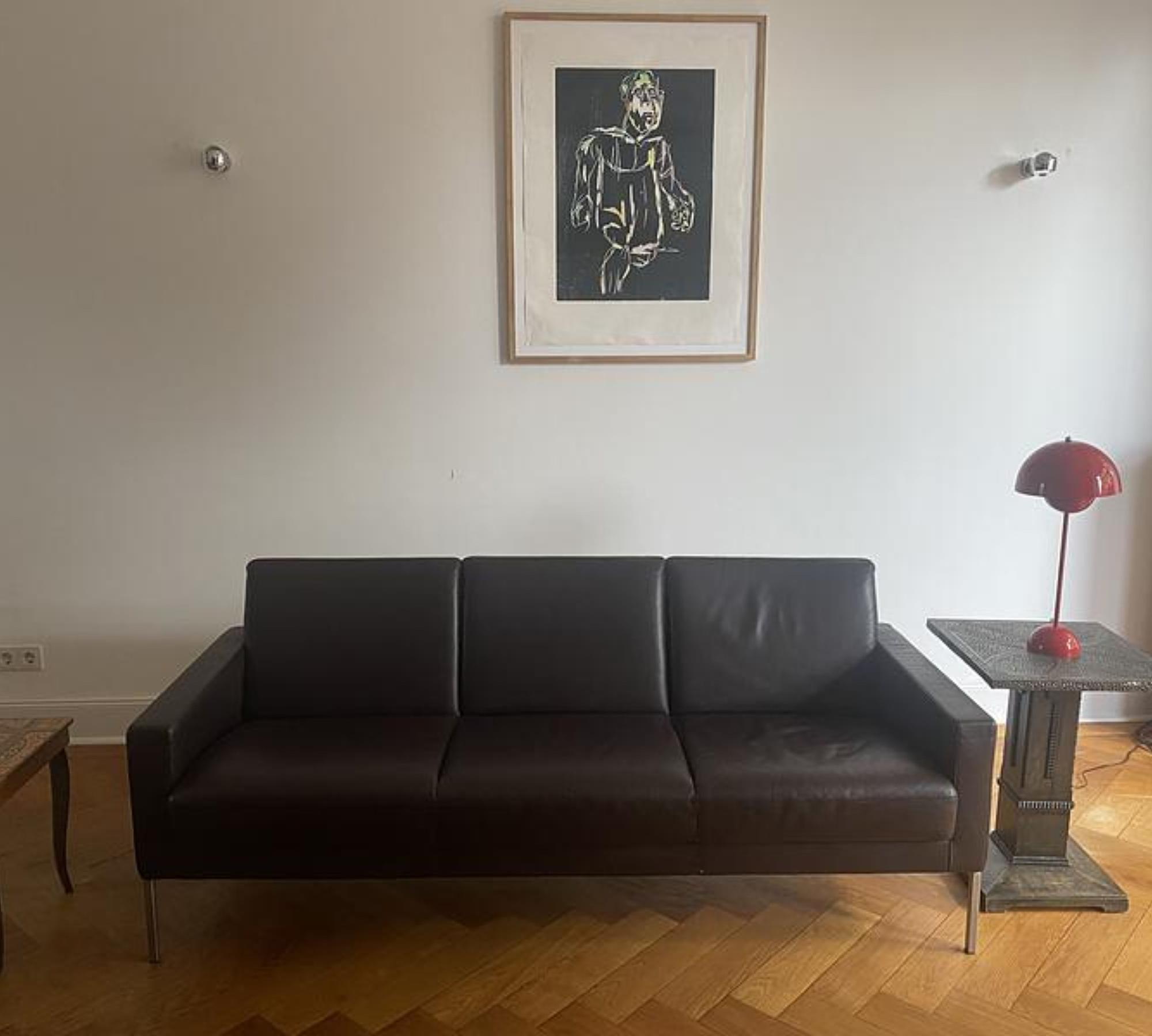 3-Sitzer Jason Sofa &amp; Sessel Leder Braun 4