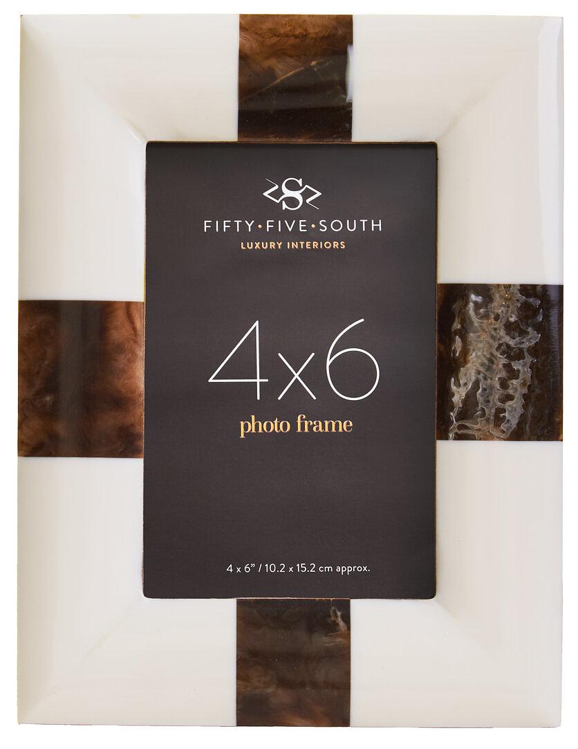 Decio 4 Inch x 6 Inch Picture Frame Cream Brown 0
