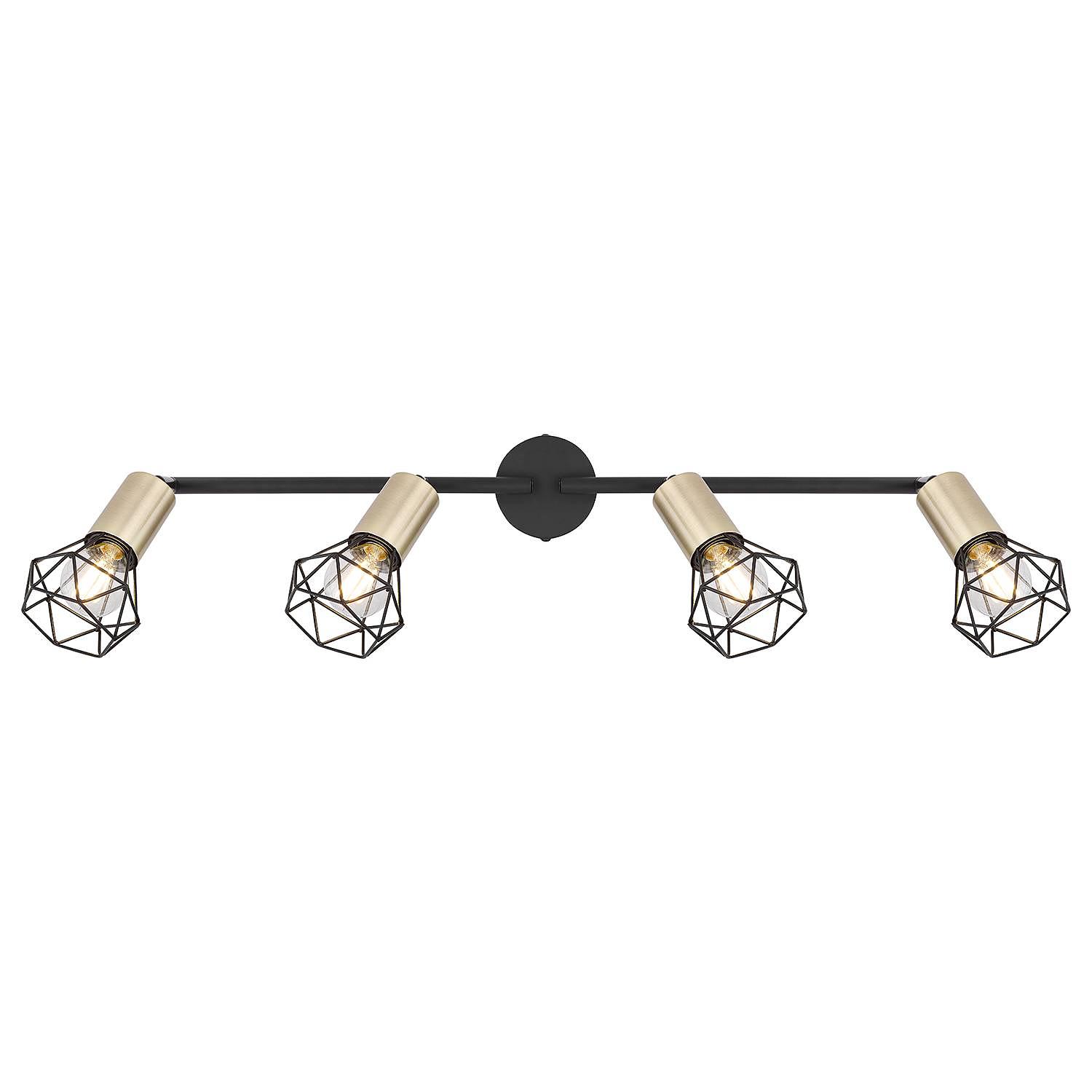 Xara VII Ceiling light Iron 4-flame 2