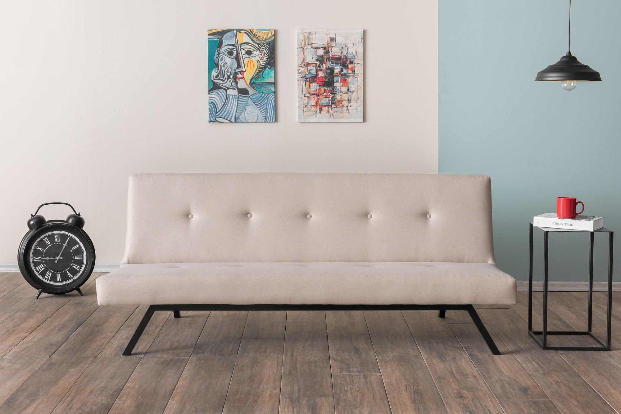 Zola Schlafsofa 3-Sitzer Creme 1