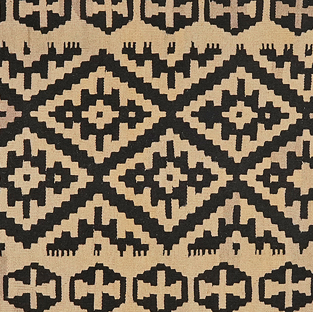 Kilim Gashgai Teppich Braun Schwarz 2