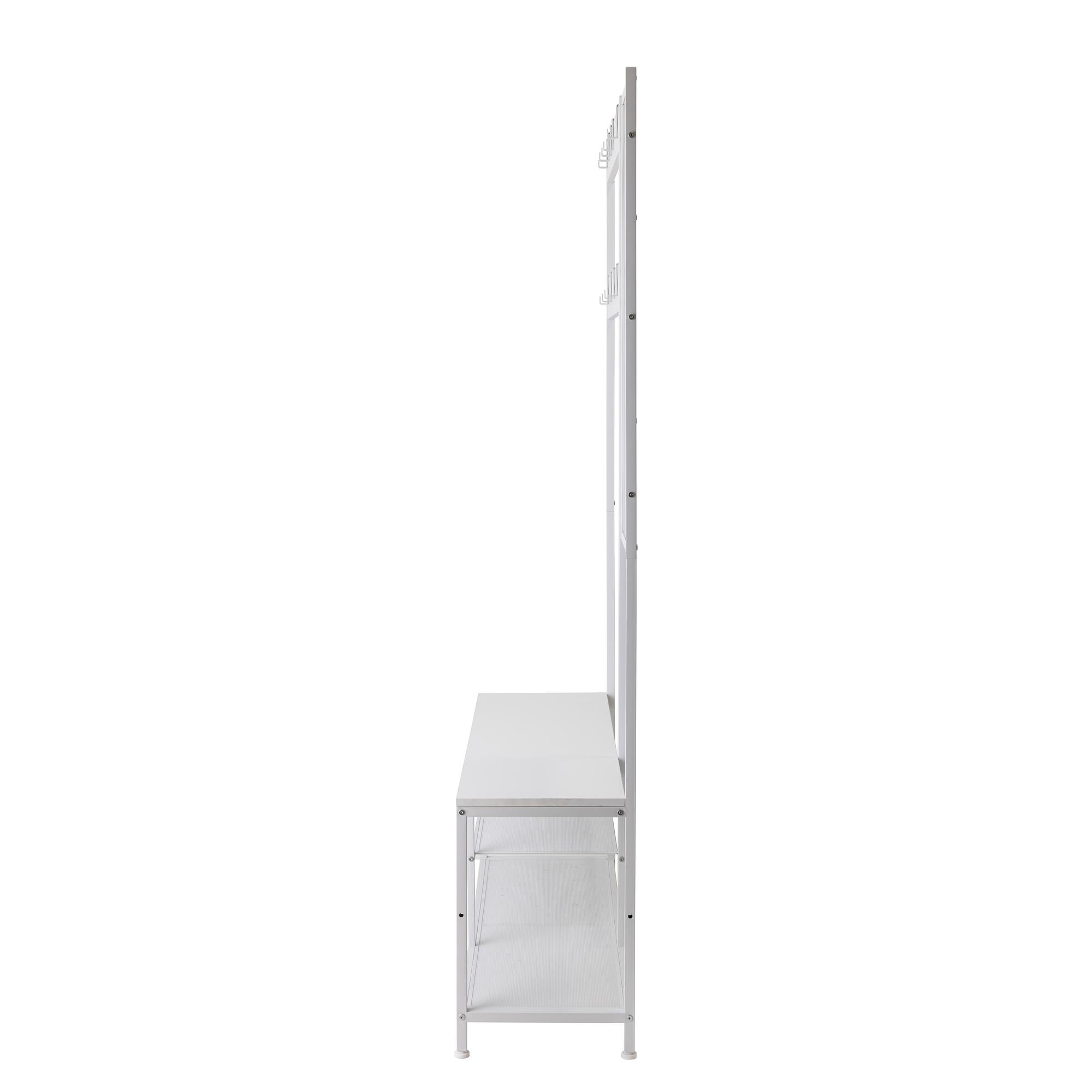Tarpey Wardrobe with Mirror Metal White 4