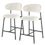Bar stool ABETITO Set of 2 White 0