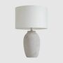 Table lamp Lanta linen fabric / concrete 1-light 1