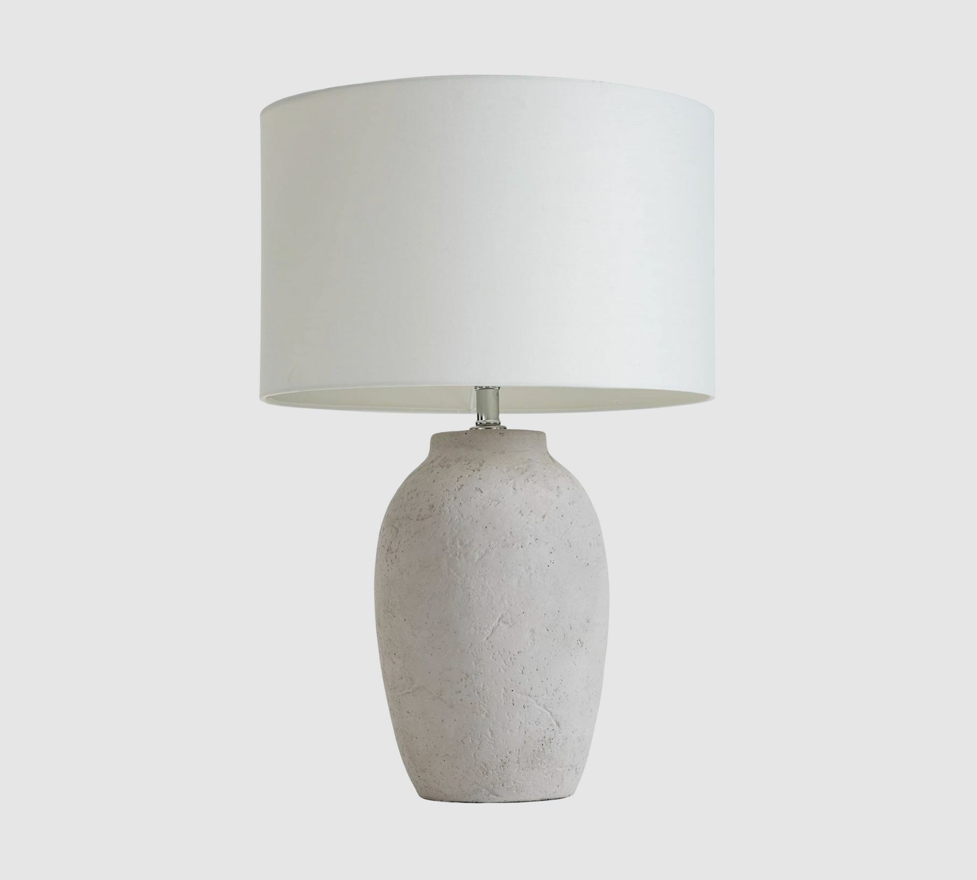 Table lamp Lanta linen fabric / concrete 1-light 1