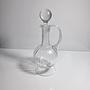 Vintage Wasserkrug Glas Transparent 1950er Jahre 5