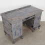 Vintage desk Pine grey 1960s 7
