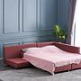 Manama Corner Sofa Bed Right - Claret Red 4