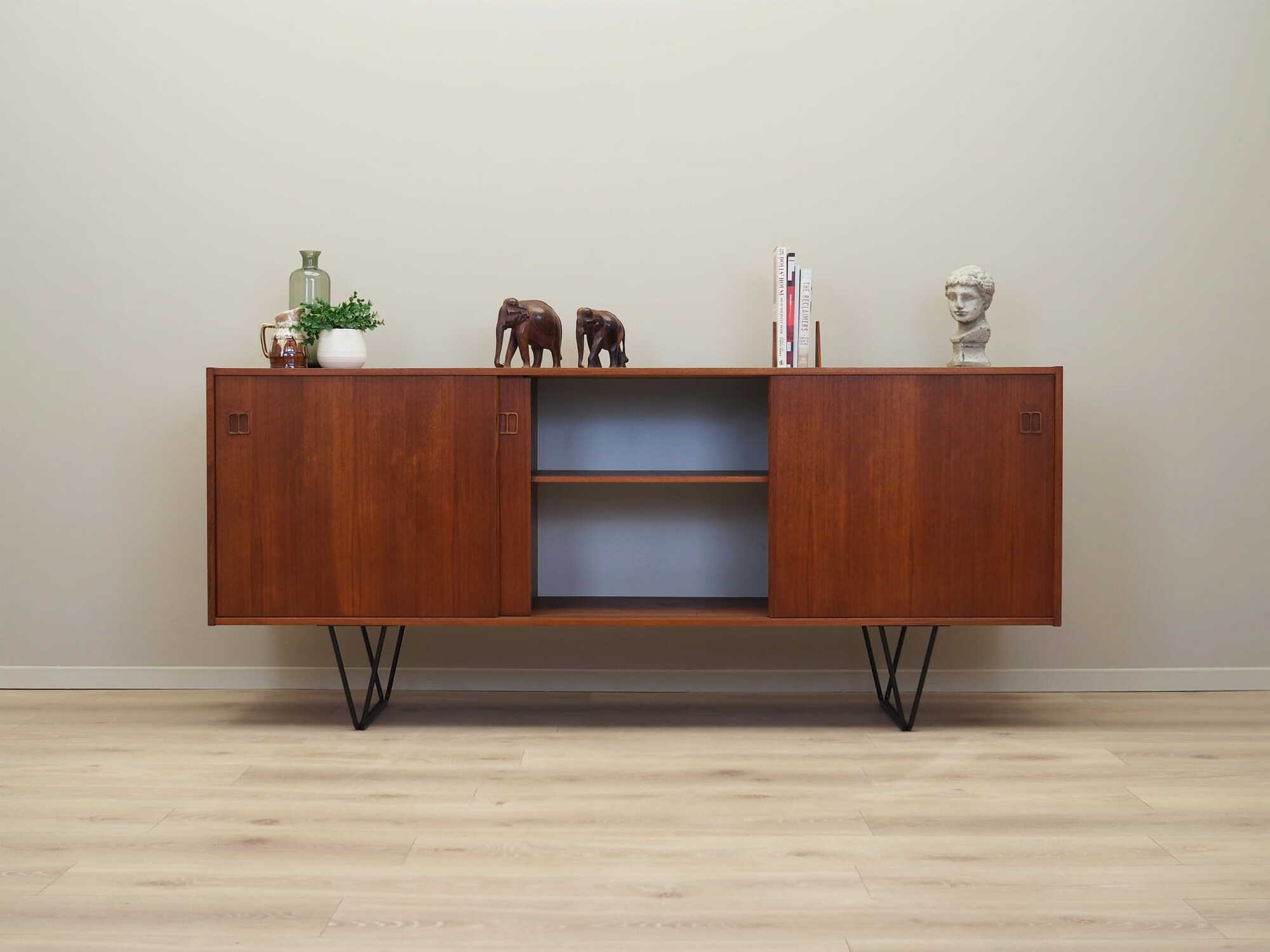 Vintage Sideboard Teakholz Braun 1970er Jahre 2