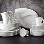 Acacia Kombiservice Porzellan Weiß 2