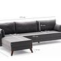 Bella Sofa Récamiere Links  Anthrazit 7