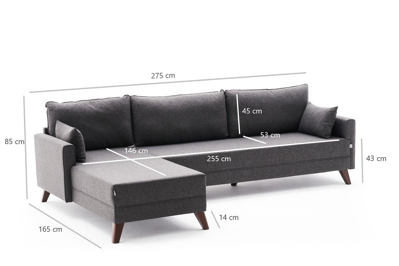 Bella Sofa Récamiere Links  Anthrazit 7