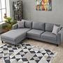 Kale Sofa Chaise Lounge Left Grey 2