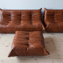 Togo Lounge Set 3-pc. High-gloss leather whiskey brown 1