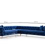 As corner sofa left navy blue 4