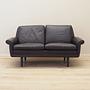 2-seater sofa leather brown 1960s 3