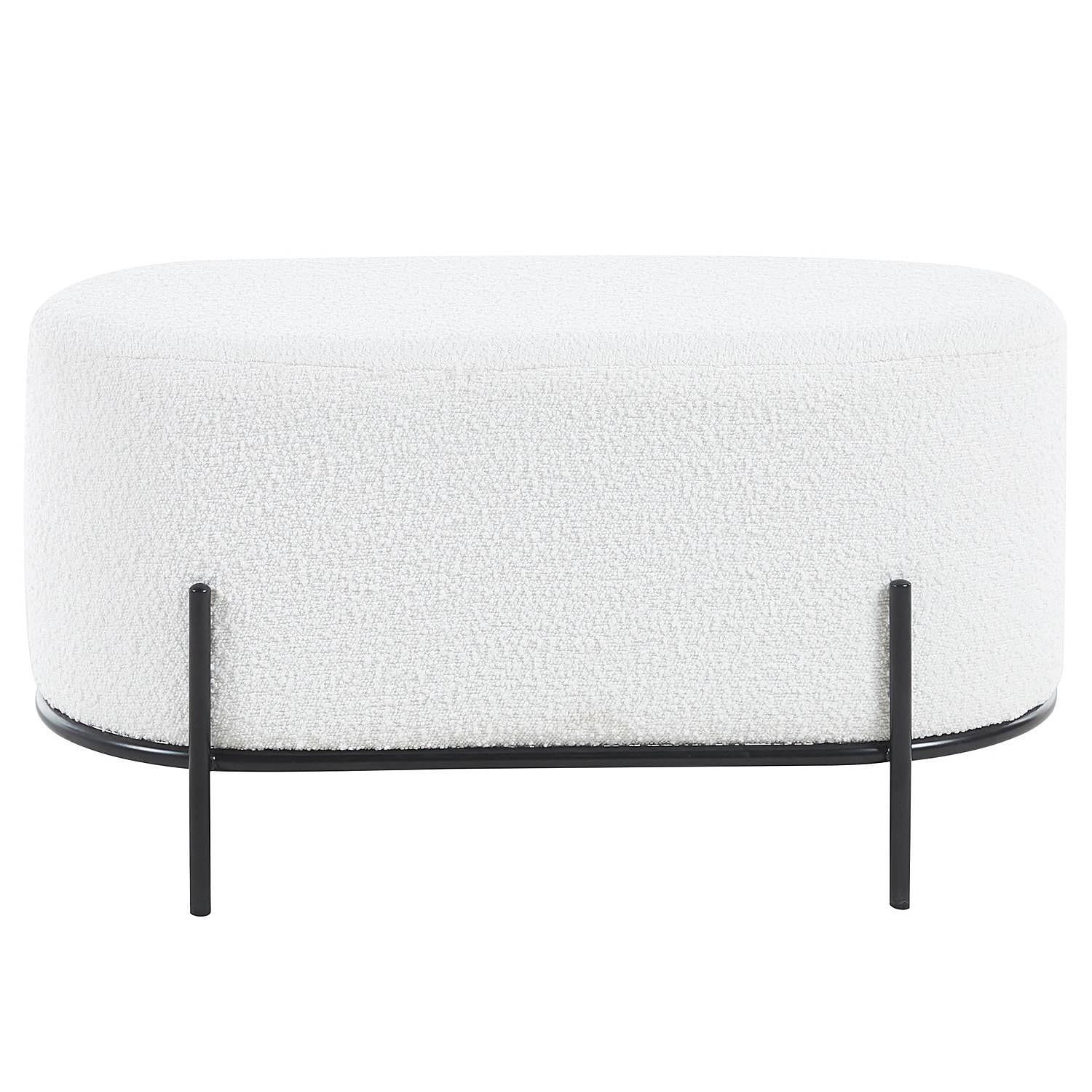 Bumyra Typ A Polsterhocker Bouclé Metall 2