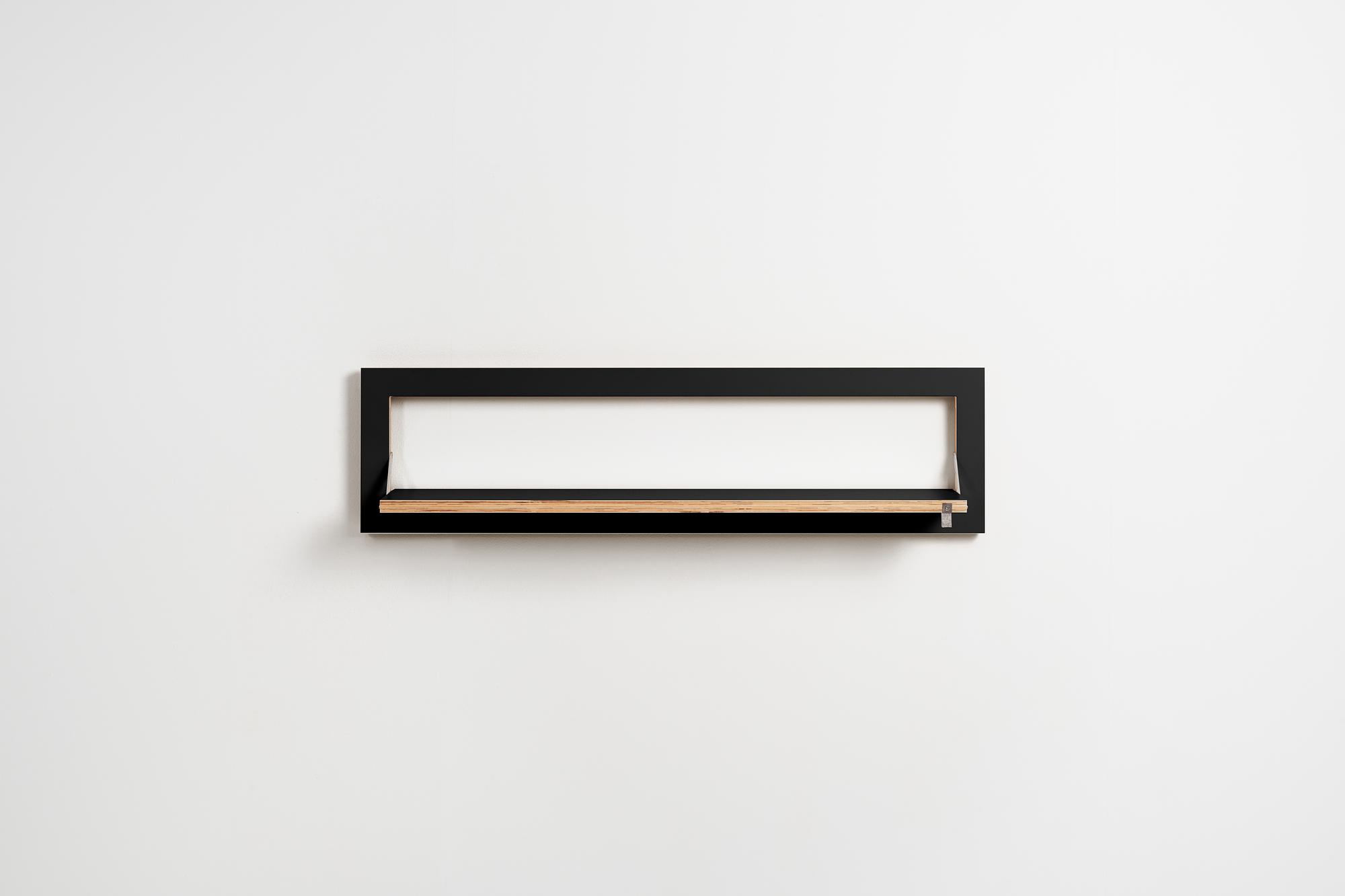 Fläpps Regal Schwarz 100 x 27cm 1