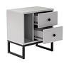 Glimmer Nightstand Grey with black legs 6