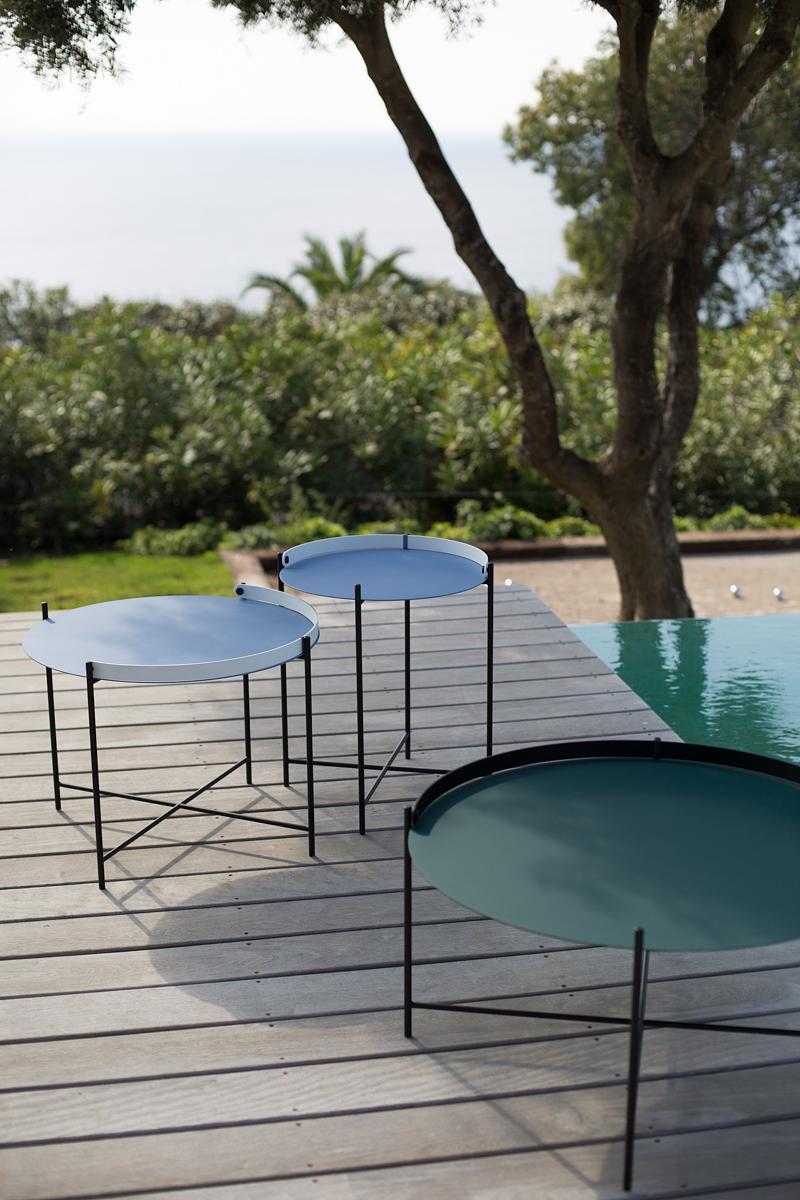 EDGE Serviertisch 76cm Taubenblau 0