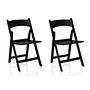 2x Travano Garden Chair Plastic Black 0