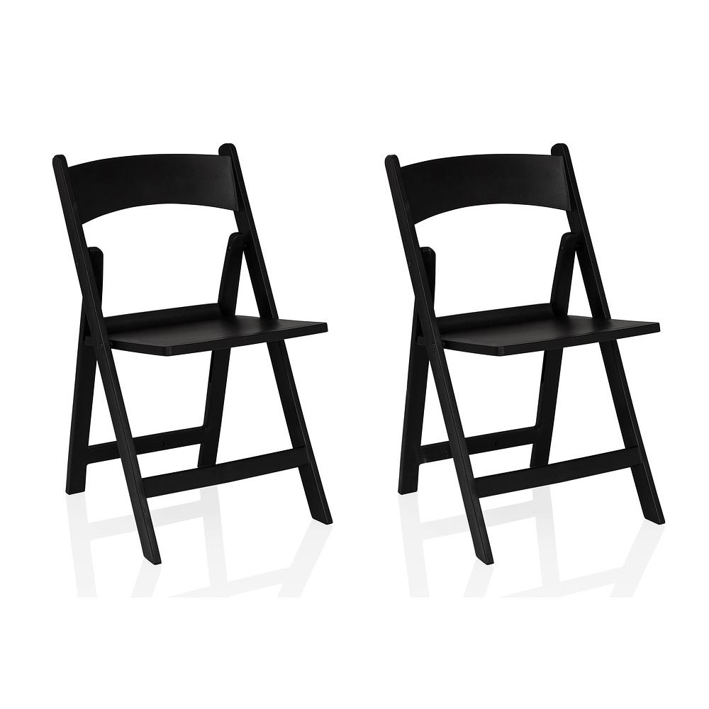 2x Travano Sedia da giardino Plastica Nero 0