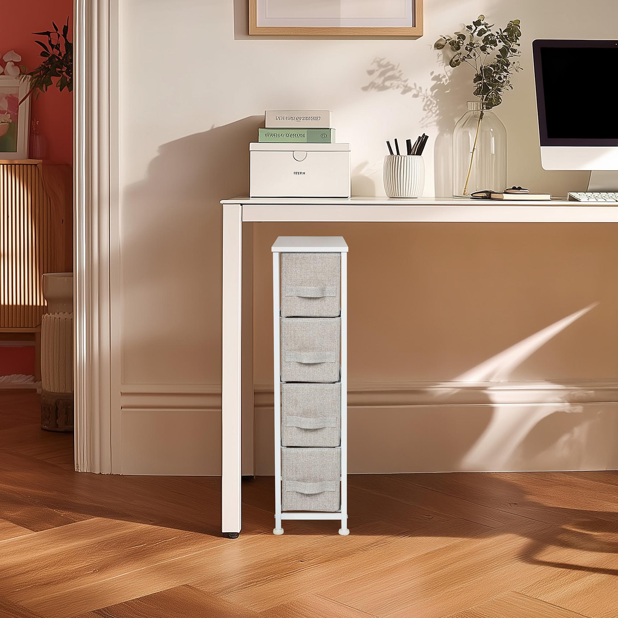 WARDROBE Regal with 4 compartments Gray 2