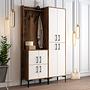 Ana Wardrobe Walnut Brown White 120cm x 200cm 1