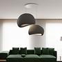 2-Flammig Wabi Sabi Chalkforms Pendelleuchte Beton Grau 2