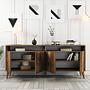 Milan Sideboard Walnussbraun 180cm 2