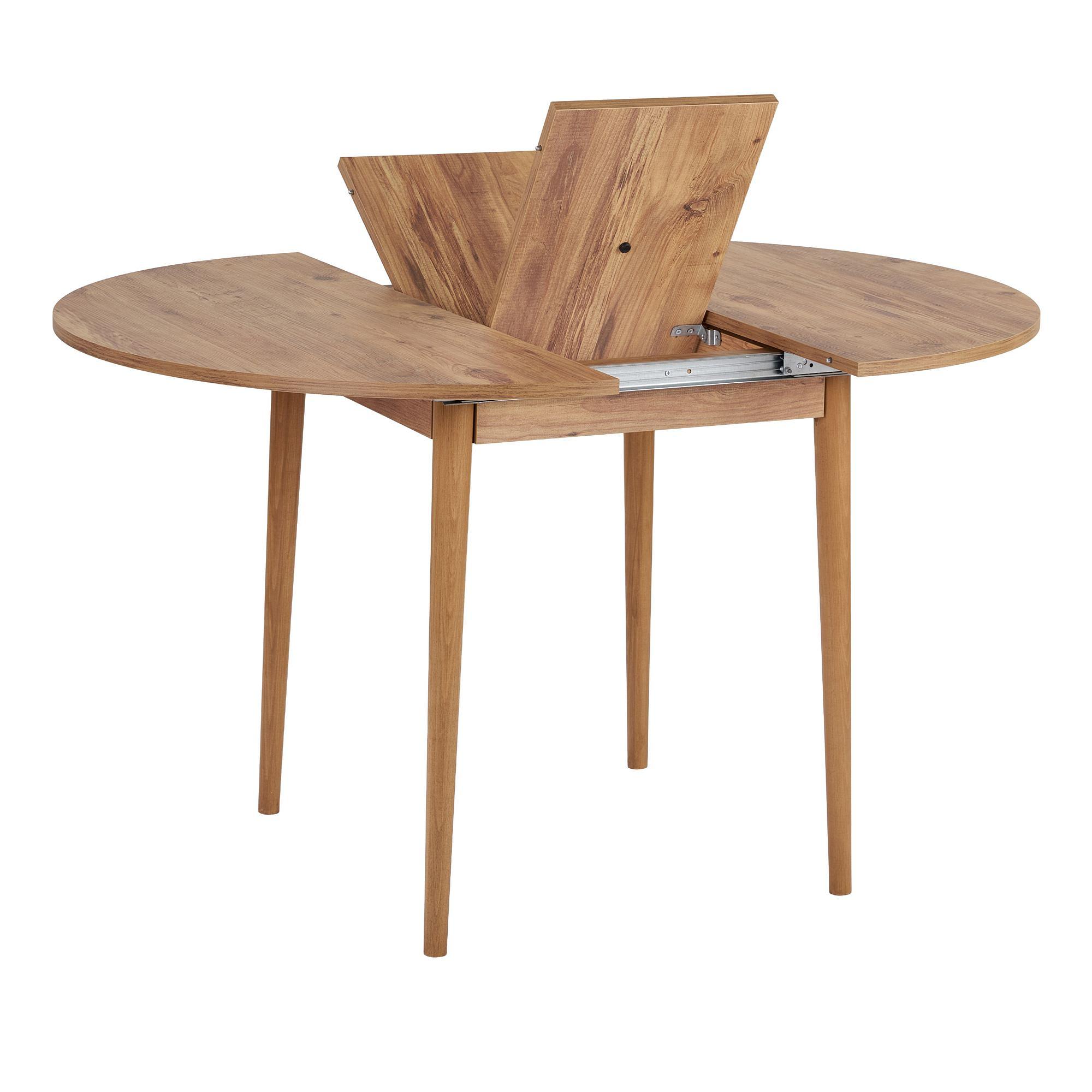 Viona Extendable Table Pine-Look Brown Ø 100cm 6