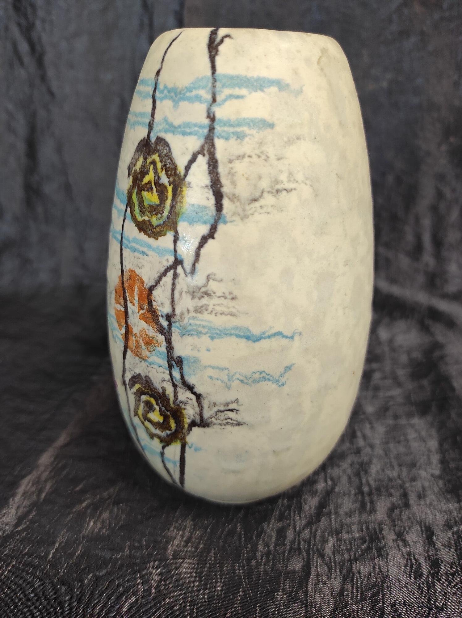 Vintage ceramic vase colorful 2