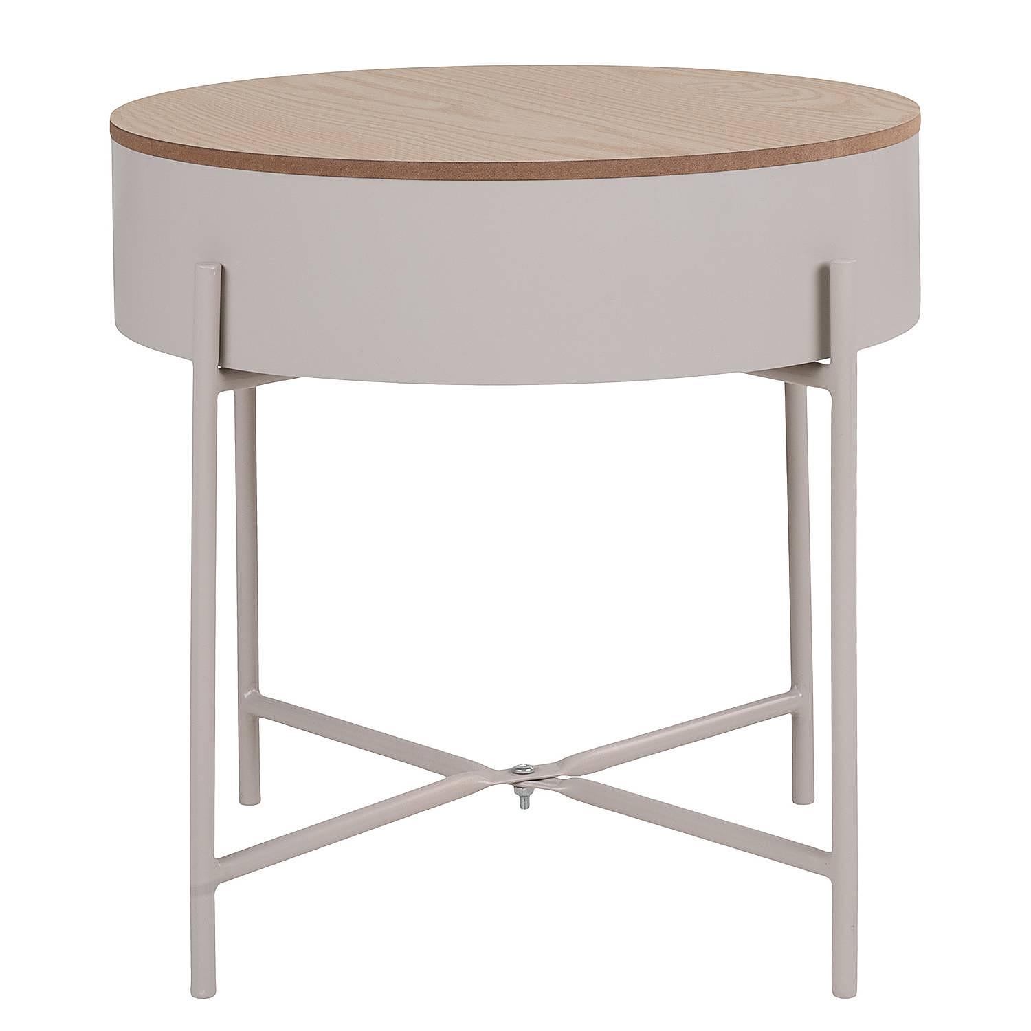 Sisco Beistelltisch Stahl Beige Ø40cm 3